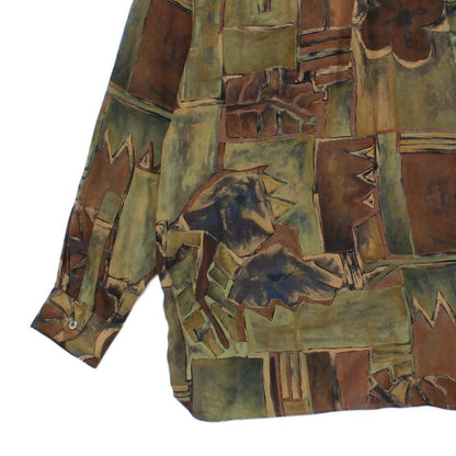 Mens Abstract Shirt Bohemian Viscose