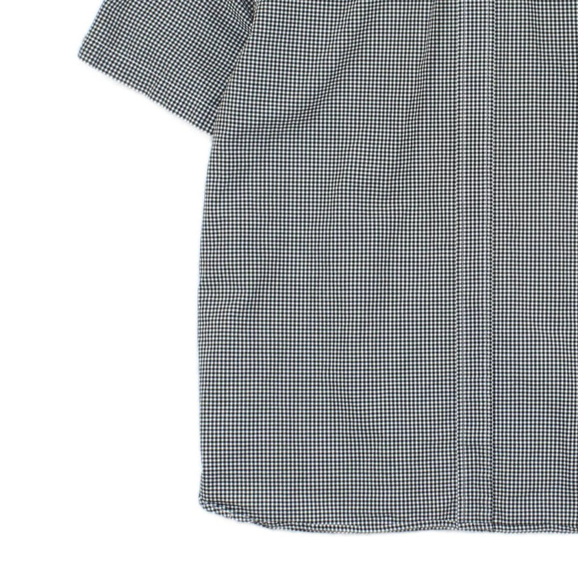 Mens Check Shirt Short Sleeve Button Up