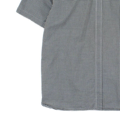 Mens Check Shirt Short Sleeve Button Up