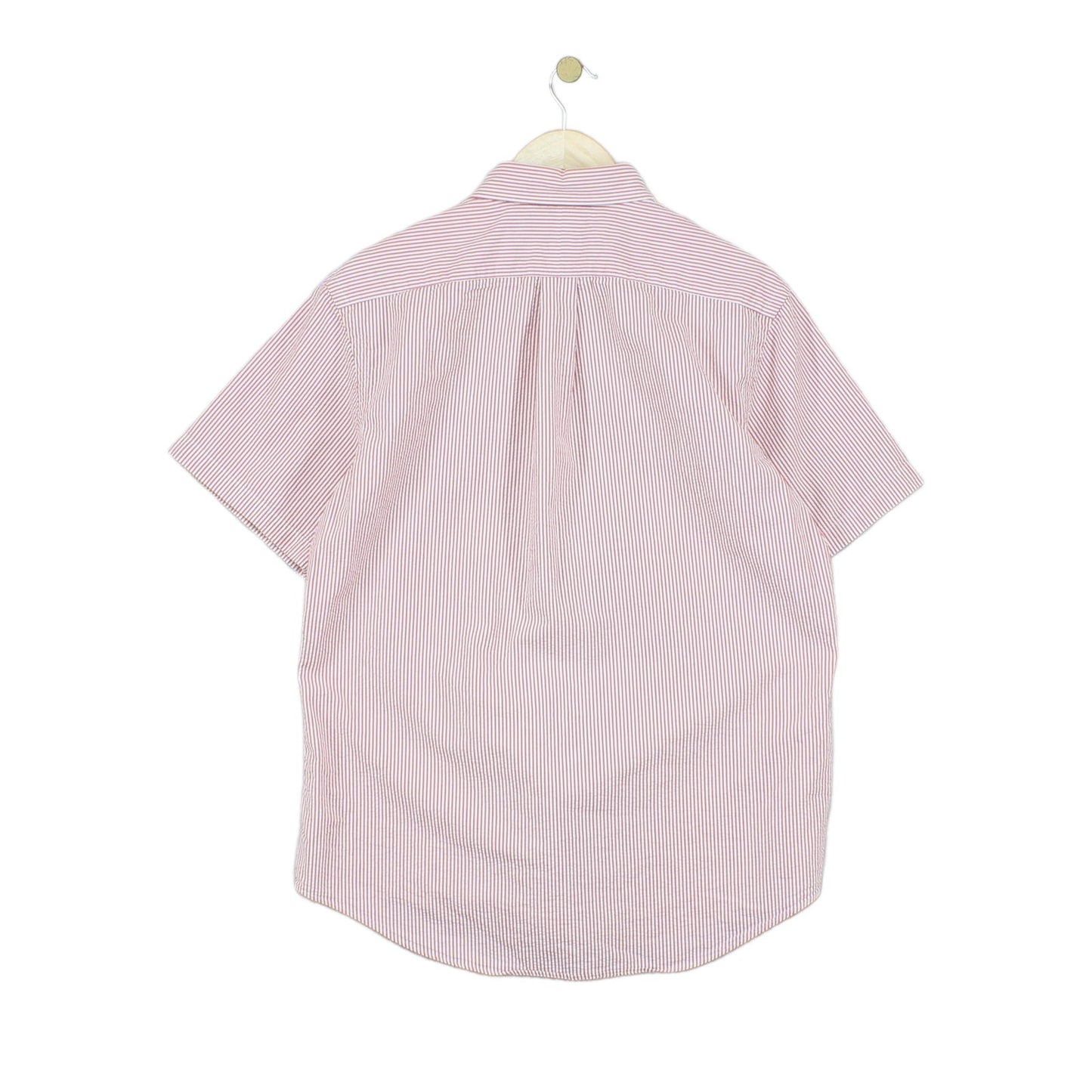 Mens Striped Shirt Custom Fit Short Sleeve
