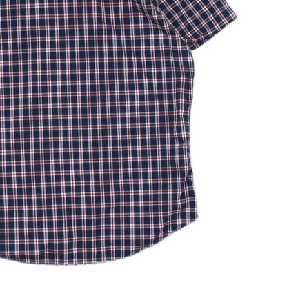 Mens Plaid Shirt Button Up Short Sleeve