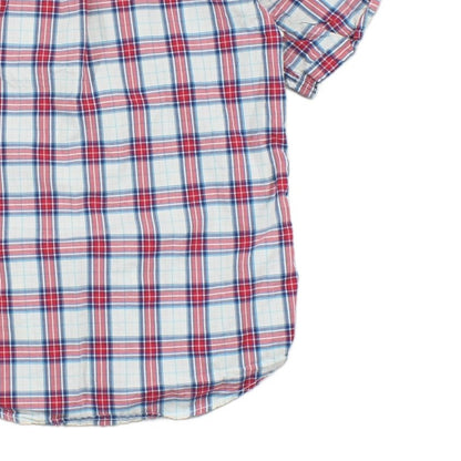 Mens Plaid Shirt Short Sleeve