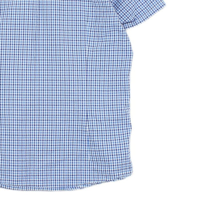 Mens Check Shirt Short Sleeve Tailored