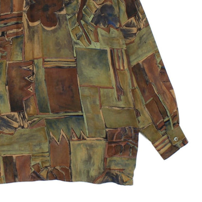 Mens Abstract Shirt Bohemian Viscose