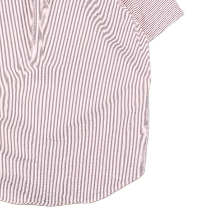 Mens Striped Shirt Custom Fit Short Sleeve