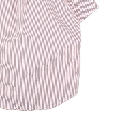 Mens Striped Shirt Custom Fit Short Sleeve