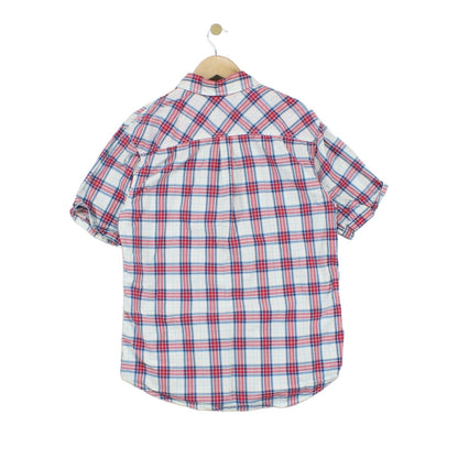 Mens Plaid Shirt Short Sleeve