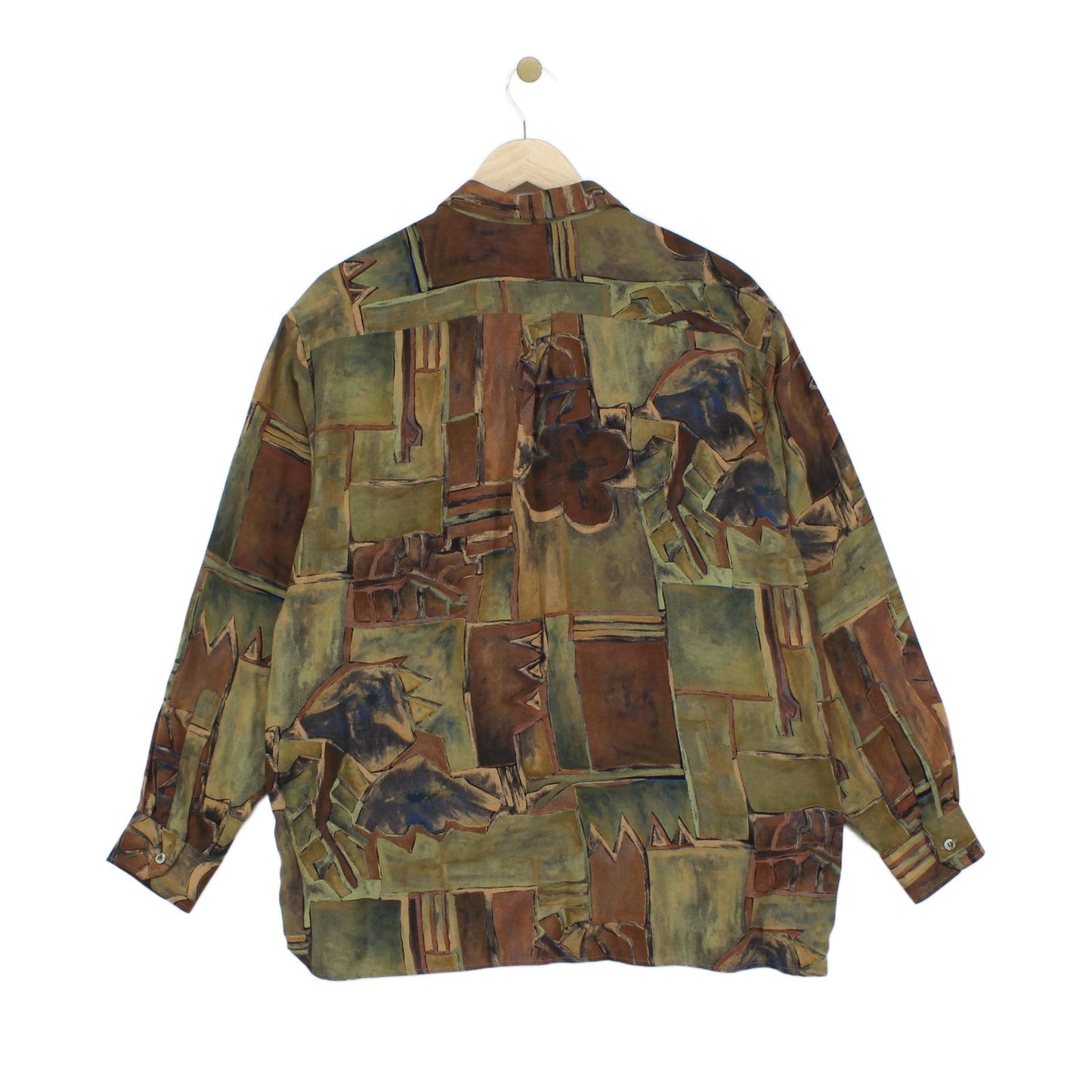 Mens Abstract Shirt Bohemian Viscose