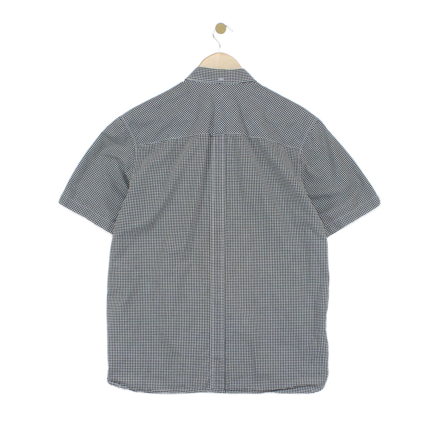 Mens Check Shirt Short Sleeve Button Up