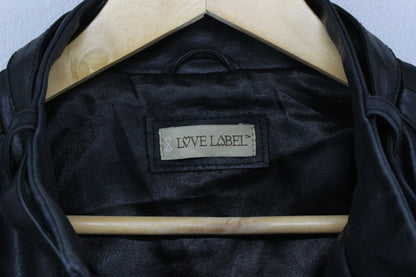Womens Leather Jacket Full Zip Biker