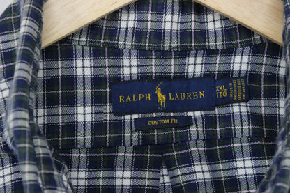 Mens Plaid Shirt Custom Fit Button Up Long Sleeve