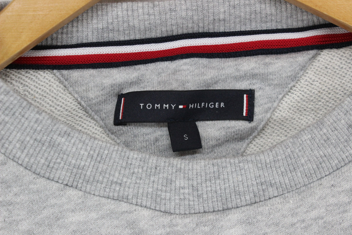 Mens Sweatshirt Crew Neck Logo Tape