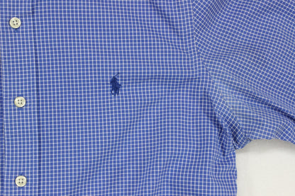 Mens Check Shirt Classic Button Down Collared