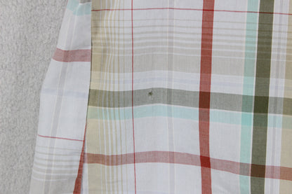 Mens Plaid Shirt Short Sleeve Casual Check