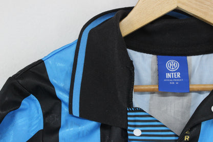 Mens Inter Milan 90S Football Shirt Remake Soccer Striped