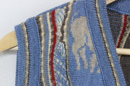 Womens 3D Knit Cardigan Western Boho Wool