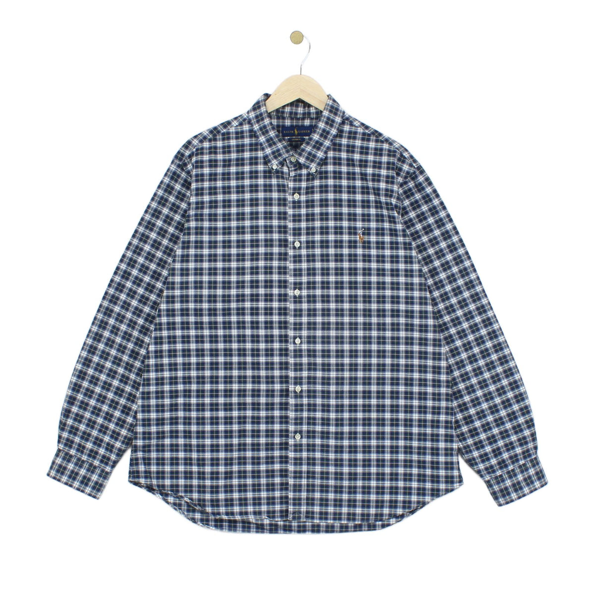 Mens Plaid Shirt Custom Fit Button Up Long Sleeve
