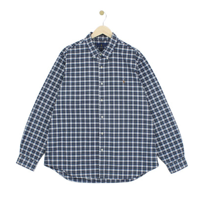 Mens Plaid Shirt Custom Fit Button Up Long Sleeve