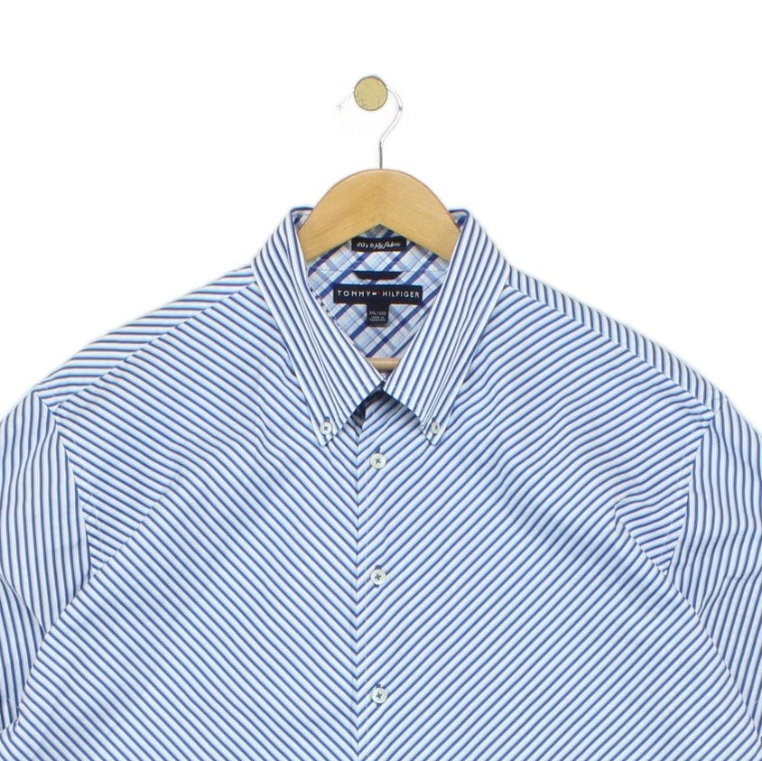 Mens Striped Shirt Short Sleeve
