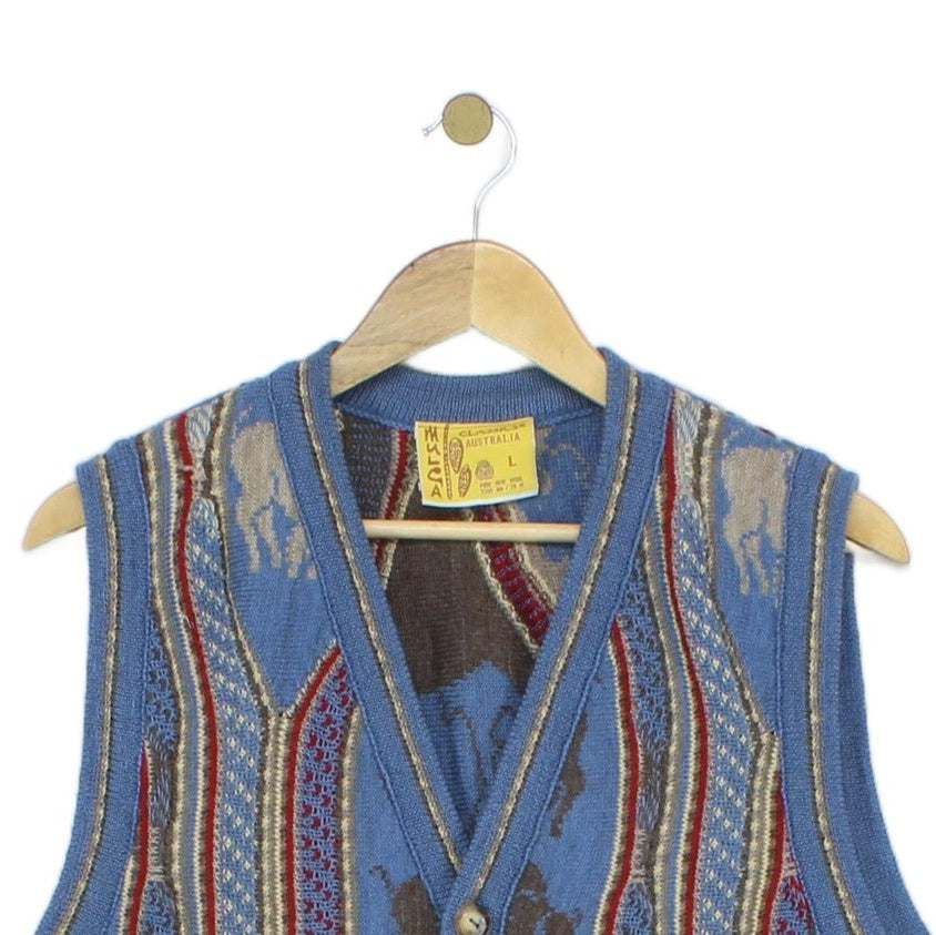 Womens 3D Knit Cardigan Western Boho Wool