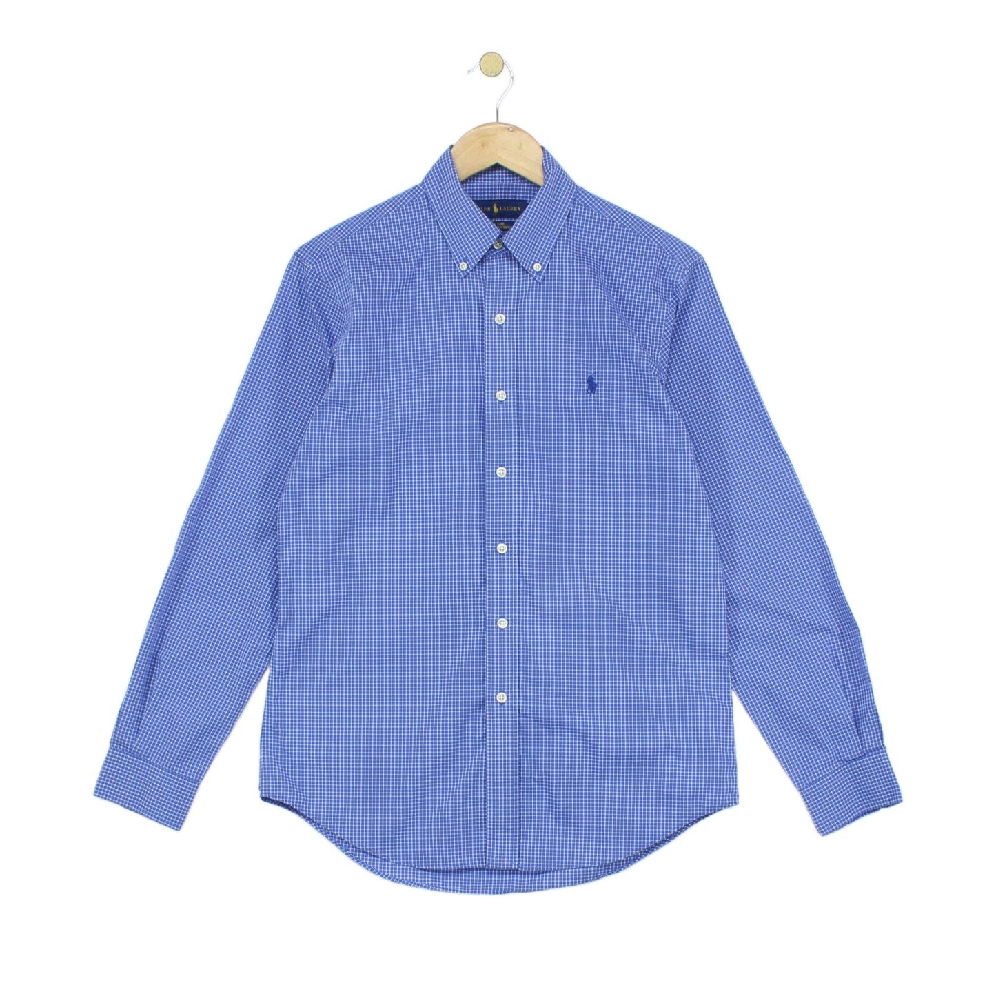 Mens Check Shirt Classic Button Down Collared