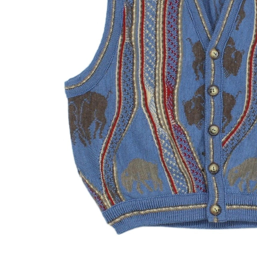 Womens 3D Knit Cardigan Western Boho Wool
