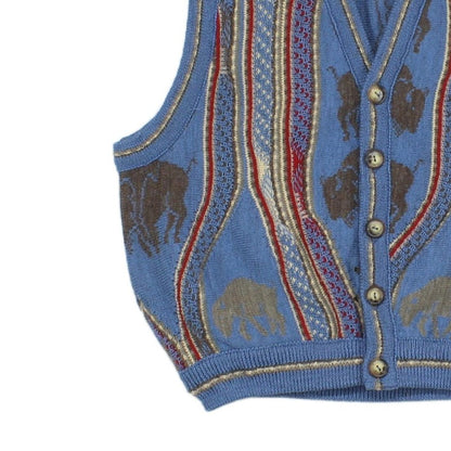 Womens 3D Knit Cardigan Western Boho Wool