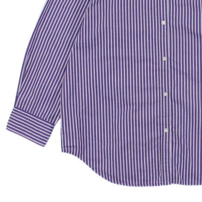 Womens Striped Shirt Collared Button Up
