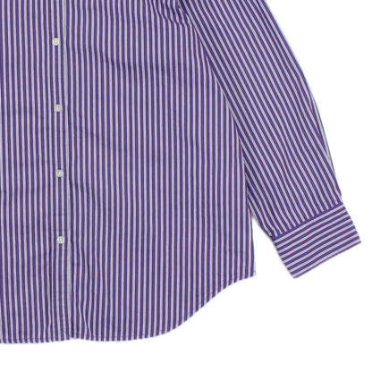 Womens Striped Shirt Collared Button Up