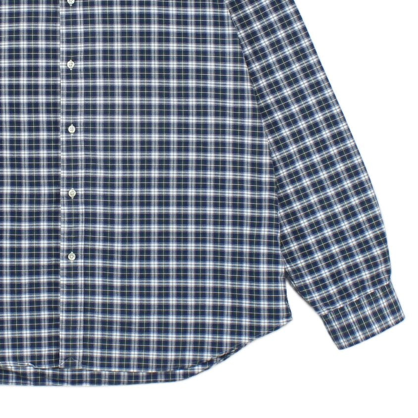 Mens Plaid Shirt Custom Fit Button Up Long Sleeve