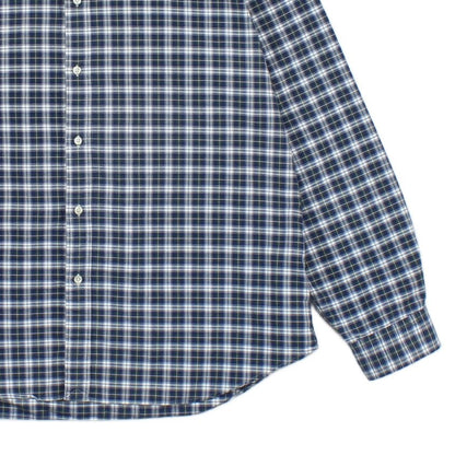 Mens Plaid Shirt Custom Fit Button Up Long Sleeve