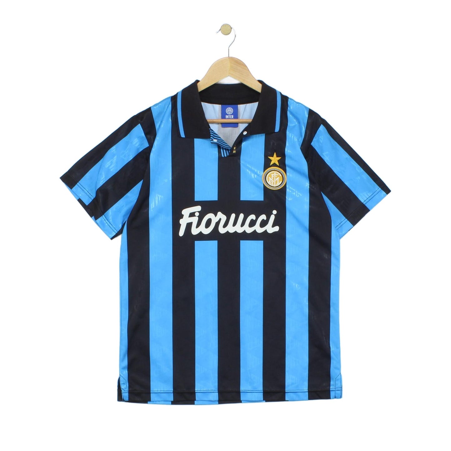 Mens Inter Milan 90S Football Shirt Remake Soccer Striped