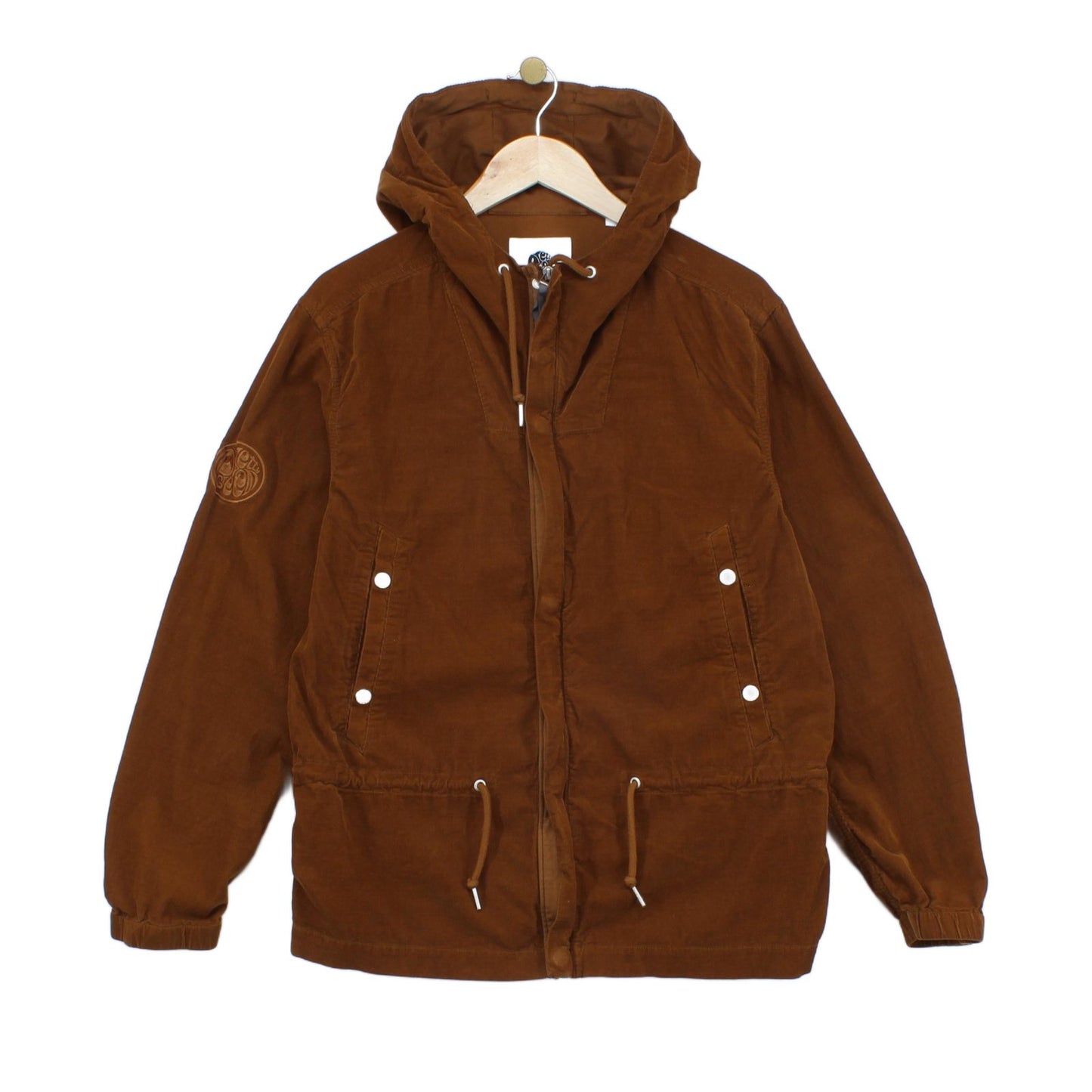 Mens Corduroy Jacket Hooded Outerwear