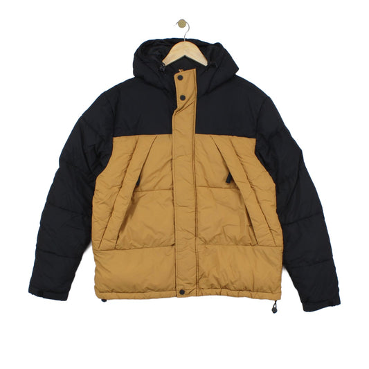 Mens Puffer Jacket Hooded Full Zip Winter