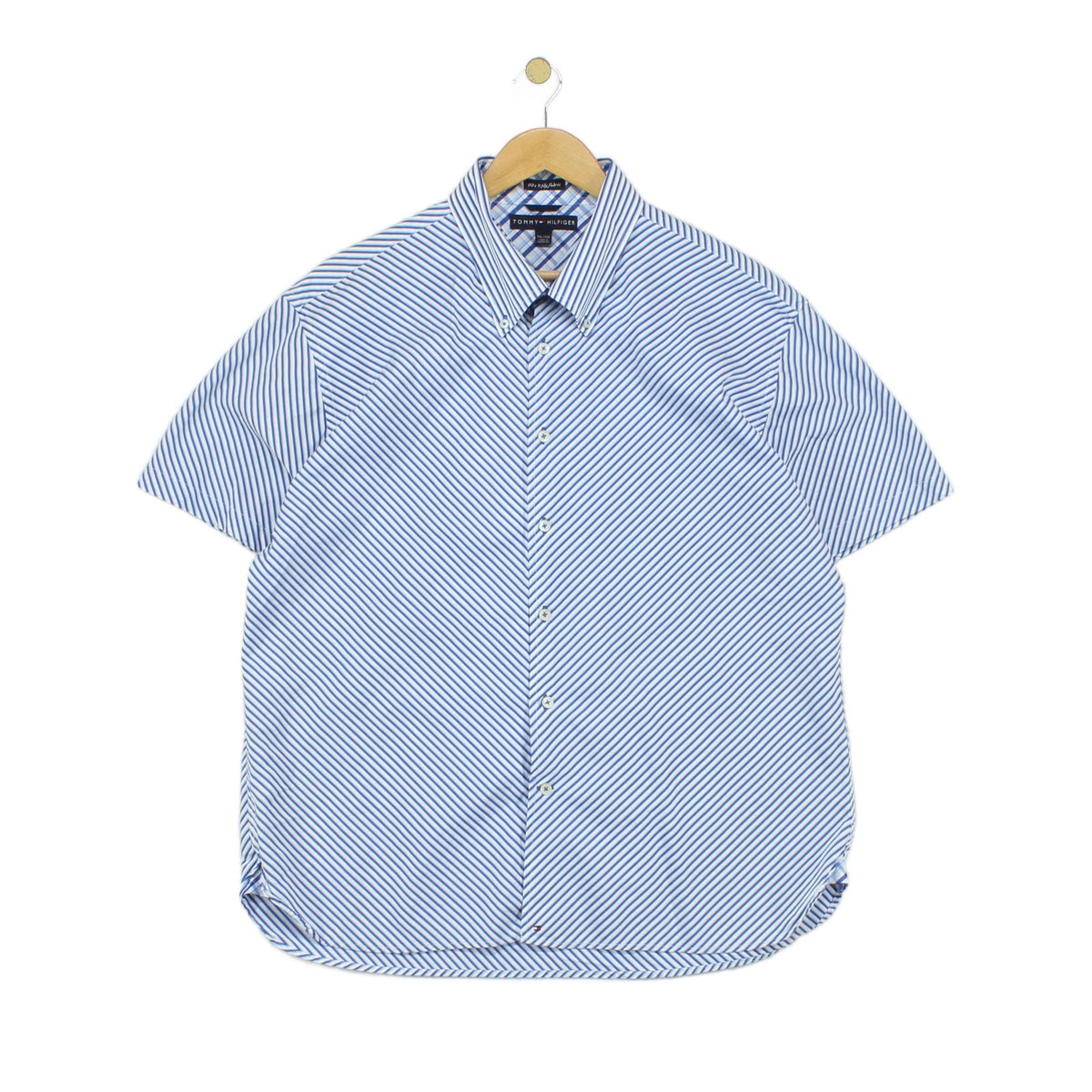 Mens Striped Shirt Short Sleeve