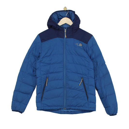 Mens Down Quilted Jacket Hooded Full Zip Insulated