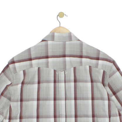 Mens Plaid Shirt  Button Up Short Sleeve