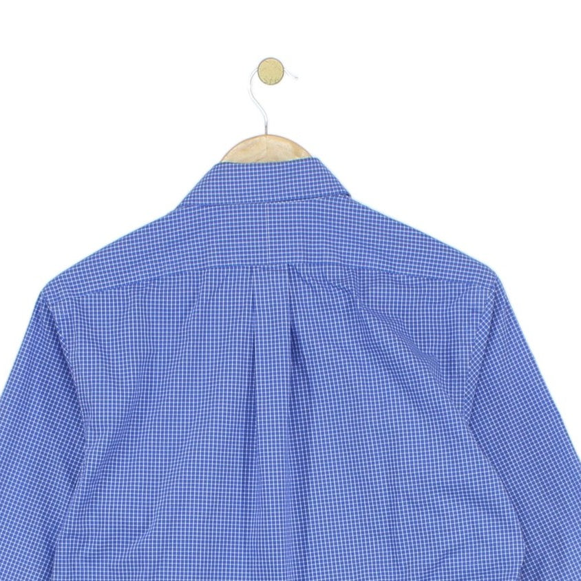 Mens Check Shirt Classic Button Down Collared