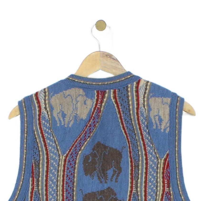 Womens 3D Knit Cardigan Western Boho Wool