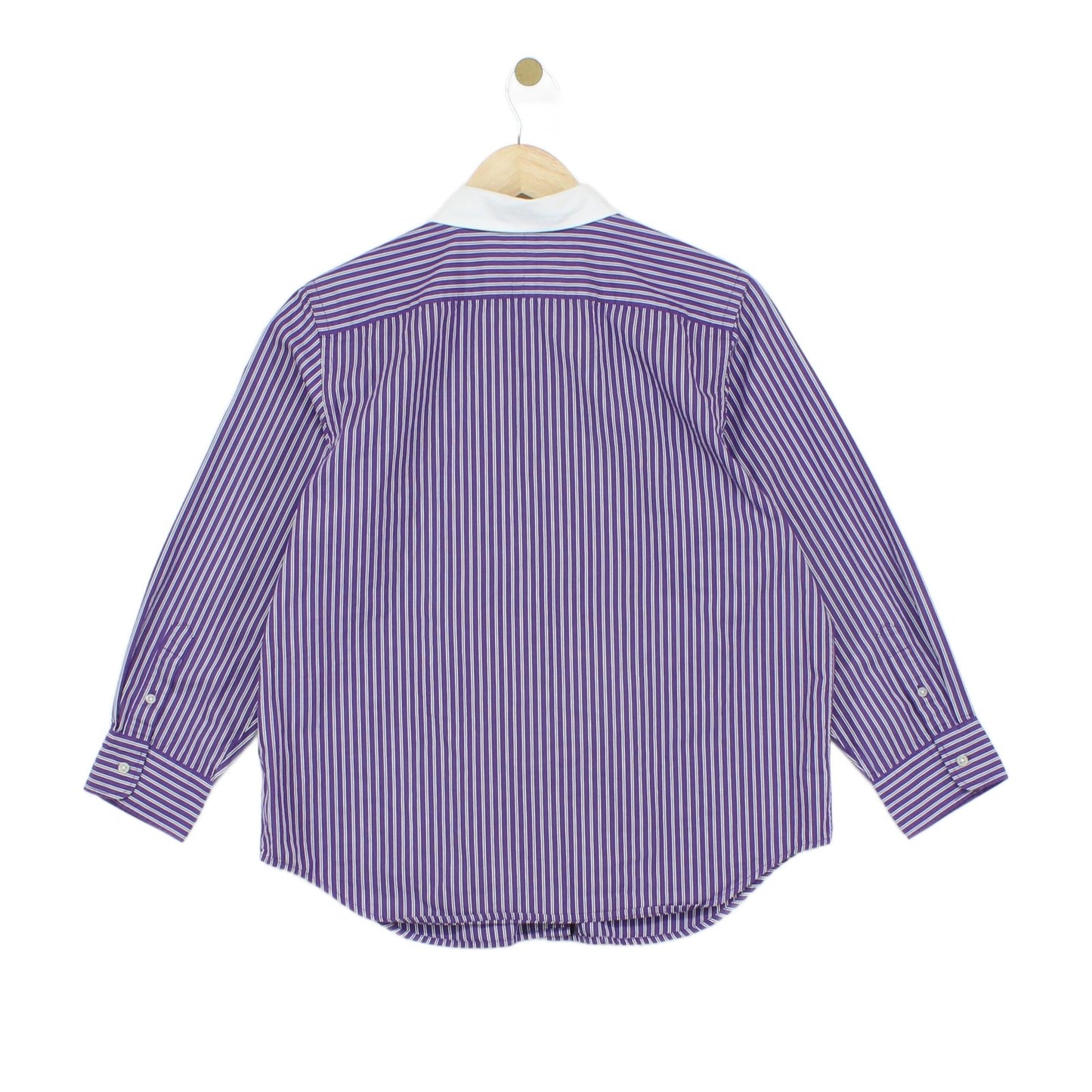 Womens Striped Shirt Collared Button Up
