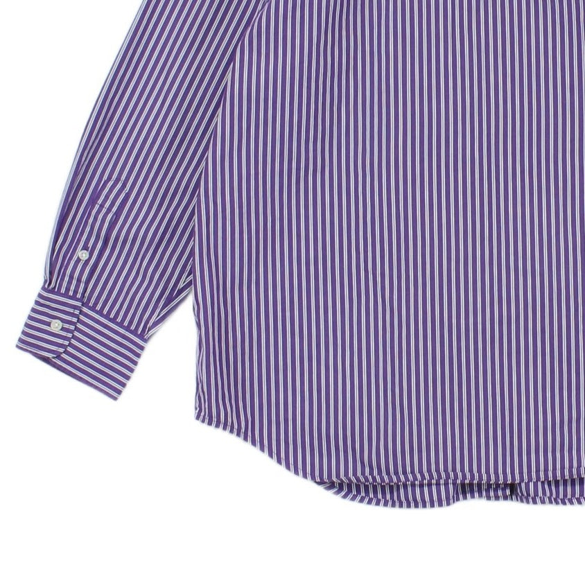 Womens Striped Shirt Collared Button Up
