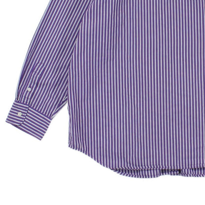 Womens Striped Shirt Collared Button Up