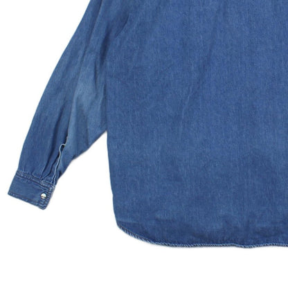 Mens Denim Shirt Long Sleeve Button Up