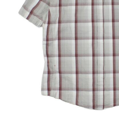 Mens Plaid Shirt  Button Up Short Sleeve