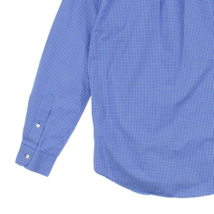 Mens Check Shirt Classic Button Down Collared
