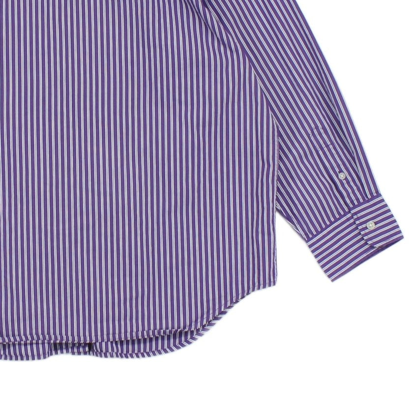 Womens Striped Shirt Collared Button Up