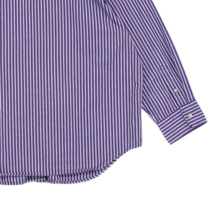 Womens Striped Shirt Collared Button Up