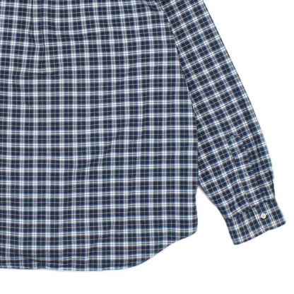 Mens Plaid Shirt Custom Fit Button Up Long Sleeve