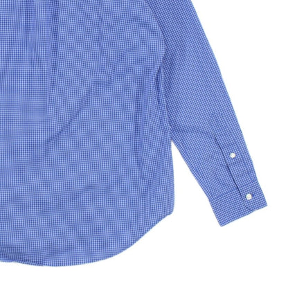 Mens Check Shirt Classic Button Down Collared