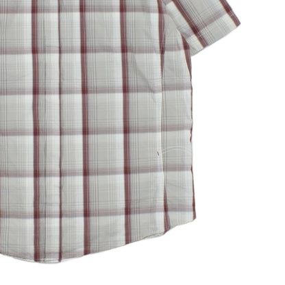 Mens Plaid Shirt  Button Up Short Sleeve